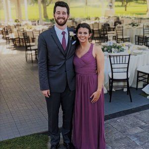 David's Bridal Dress- W10974- Color Chianti